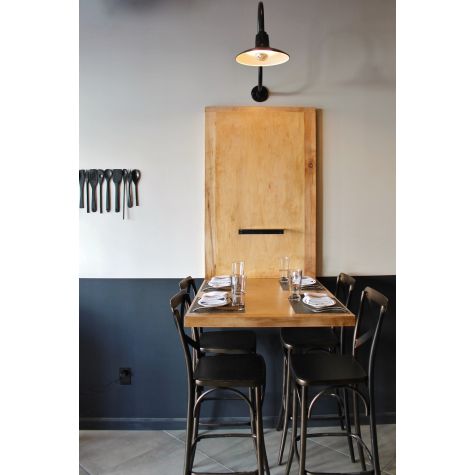 12" Dominion, 100-Black, G32 Gooseneck Arm | Photo Courtesy of Wolf & Wing Interior Design