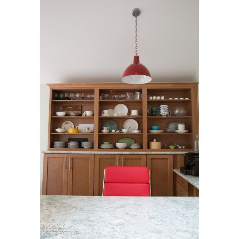 16" Wilcox, 400-Barn Red, Galvanized Chain with Red Chevron Cord | Courtesy of A Spicy Perspectiv