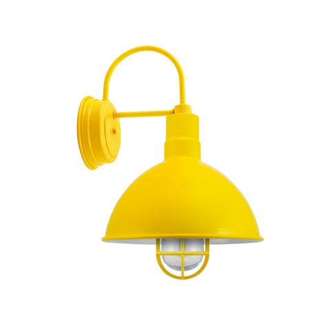 12" Wilcox, 500-Buttery Yellow, CGG-Standard Cast Guard, RIB-Ribbed Glass