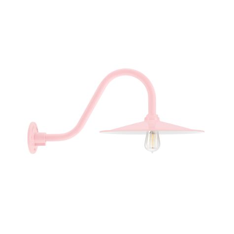 15" Conoco, 480-Blush Pink, G15 Gooseneck Arm, Nostalgic Edison-Style 1910 Era 60 Watt Light Bulb