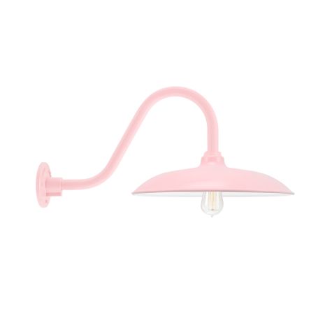 16" Sinclair, 480-Blush Pink, G15 Gooseneck Arm, Nostalgic Edison-Style 1910 Era 60 Watt Light Bulb