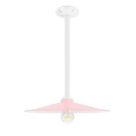 15" Conoco, 480-Blush Pink, Mounting in 200-White, Nostalgic Edison-Style Victorian 40 Watt Light Bulb