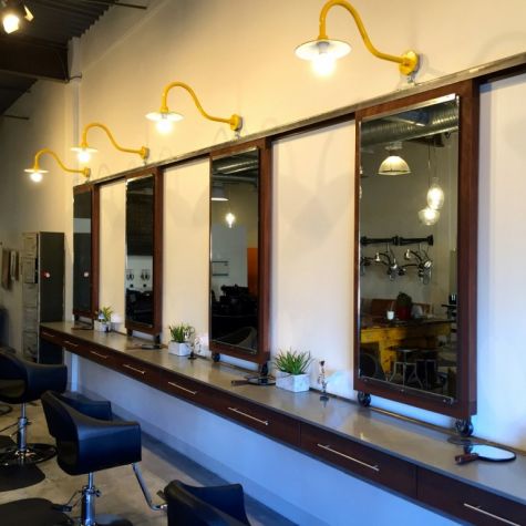 (4) 10" Conoco, 500-Buttery Yellow, G22 Gooseneck Arm, Same as Shade Finish