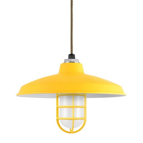 14" Marathon, 500-Buttery Yellow, CGG-Standard Cast Guard, FST-Frosted Glass