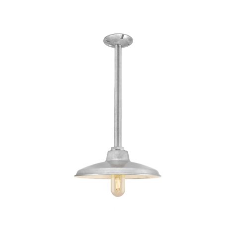 12" Marathon, 975-Galvanized, Shown with LED Edison T14 Bulb