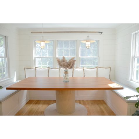 14" Marathon, 200-White, CSW-White Cloth Cord, CGG-Cast Guard, CLR-Clear Glass | Photo Courtesy of Between Wind and Water Design