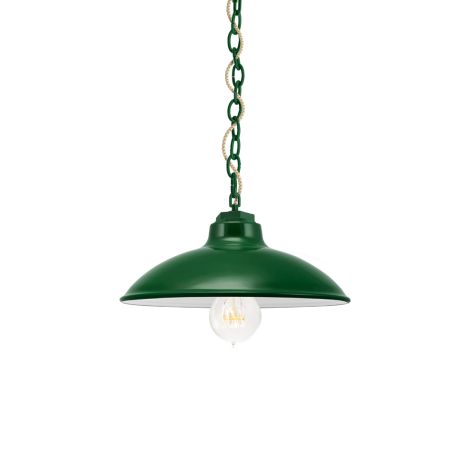 10" Sinclair, 307-Emerald Green, CSGW-Gold & White Cloth Cord, Nostalgic Edison-Style 1910 Era 60 Watt Light Bulb
