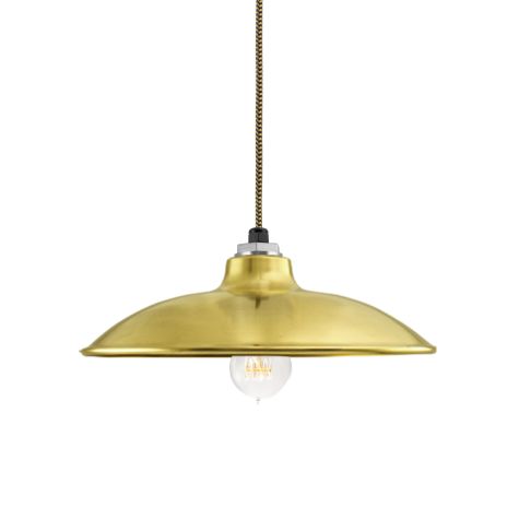 12" Sinclair, 997-Natural Raw Brass, CSBG-Black & Gold Cloth Cord, Nostalgic Edison-Style Victorian 40 Watt Light Bulb
