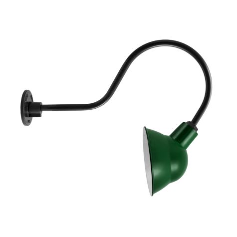 10" Emblem, 350-Porcelain Vintage Green, G5 Gooseneck Arm, 100-Black