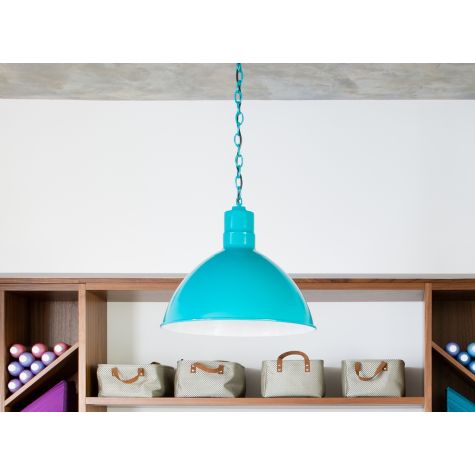 20” Wilcox, 390-Teal, Teal Chain with Black Standard Cord | Design by Regan Baker Design and Photography by Suzanna Scott Photography