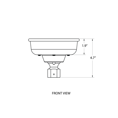 Hang Straight Canopy Dimensions (Front View)