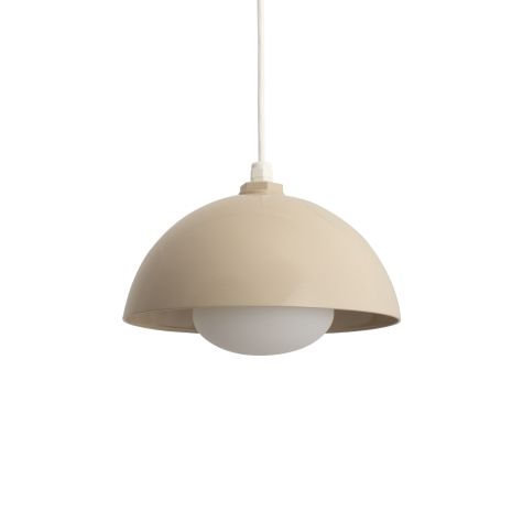 12" Loma, 630-Beige, SWH-Standard White Cord | Shown with Oval LED Tala Lamp