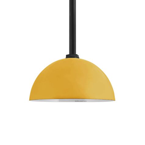 12" Loma, 550-Porcelain Yellow, Stem in 150-Black
