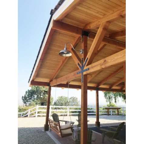 16" The Original™ LED, 975-Galvanized, G11 Gooseneck Arm, Dome Lens | Photo Courtesy of Customer