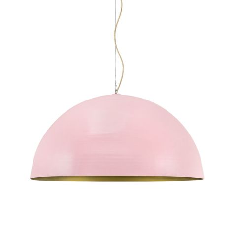 28" Loma, Exterior in 480-Blush Pink, Interior in 930-Painted Aged Brass, CSGW-Gold & White Cloth Cord