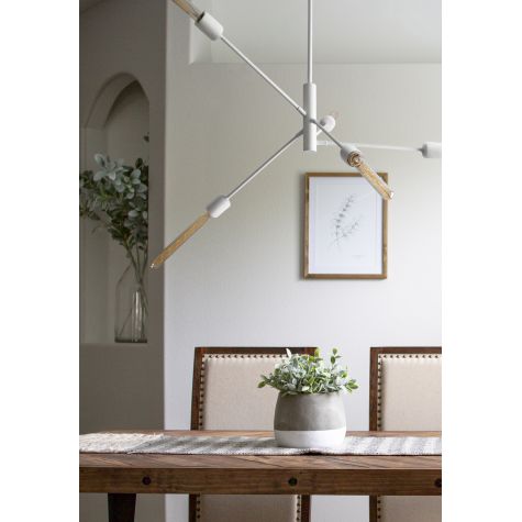 Downtown Minimalist 5-Light Chandelier, 200-White, Totem III LED Tala Lamps