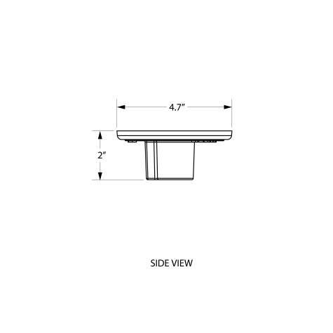 Heavy Duty Stem Mount Canopy Dimensions (Side View)