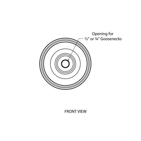LED Decorative Backing Plate Cover Dimensions (Front View)