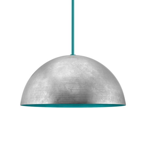 28" Loma LED, Exterior in 975-Galvanized, Interior in 390-Teal, Mounting in 390-Teal