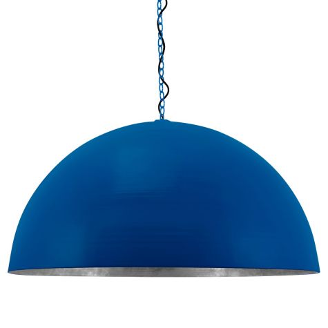 36" Loma, Exterior in 700-Royal Blue, Interior in 975-Galvanized, Mounting in 700-Royal Blue, SBK-Standard Black Cord