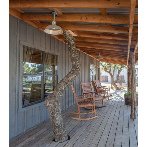 (2) 14" Original™ Vented Stem Mount Pendant, 975-Galvanized, Narrow Slot Vents, 24" Stem in 975-Galvanized | Photo Courtesy of Cobalt Living and Ashlee Newman Photography