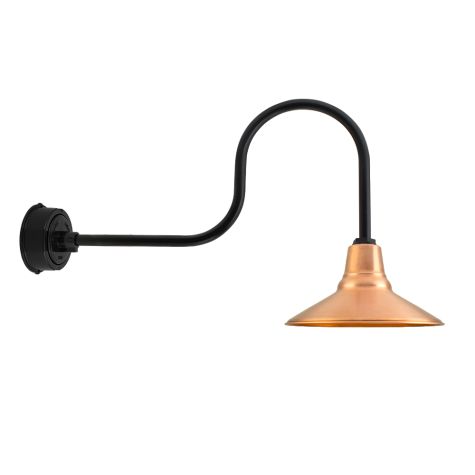 14" Aero LED, 995-Natural Raw Copper, G6 Gooseneck Arm, 100-Black