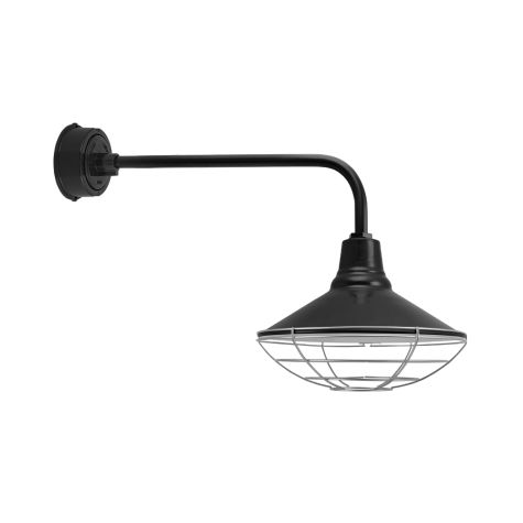 16" Aero LED, 100-Black, Wire Cage, 975-Galvanized, G8 Gooseneck Arm