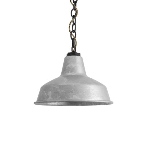 10" Avalon LED, 975-Galvanized, CSBG-Black & Gold Cloth Cord