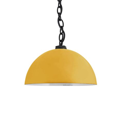 12" Loma LED, 550-Porcelain Yellow, Black Chain & SBK-Standard Black Cord