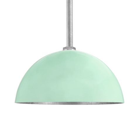 16" Loma LED, Exterior in 370-Mint, Interior in 975-Galvanized, Stem in 975-Galvanized