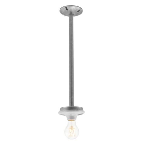 Retro Renovation Porcelain & Galvanized Pendant | Shown with Globe Tala Lamp