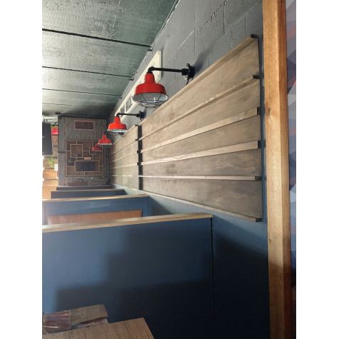 (4) 10" Esso, 420-Orange, G16 Gooseneck Arm in 100-Black | Photo Courtesy of Challo Scott at Oceanside Grocers
