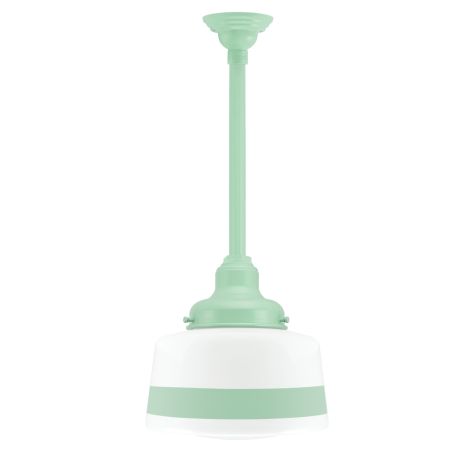 Drum Stem Mount, 311-Jadite, Opaque Glass, Single Painted Band, 311-Jadite, Mounting in 311-Jadite