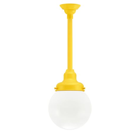 Round Stem Mount, 500-Buttery Yellow, Opaque Glass, No Painted Band, Mounting in 500-Buttery Yellow