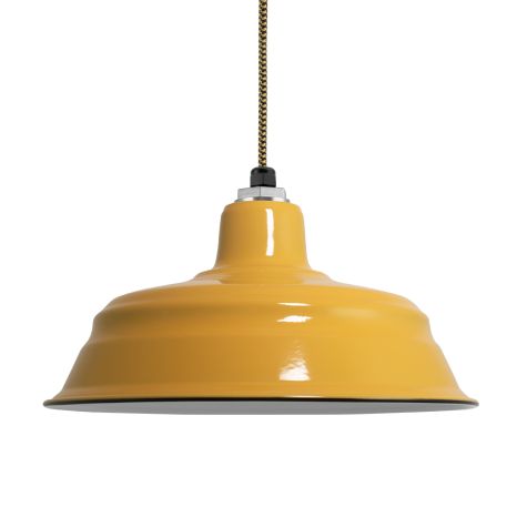 15" Bomber LED, 550-Yellow, CSBG-Black & Gold Cloth Cord