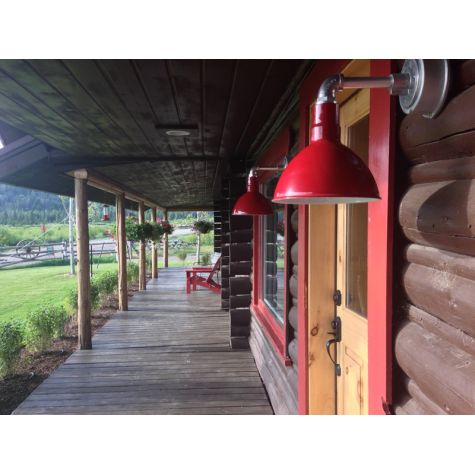 14" Wilcox LED, 400-Barn Red, G3 Gooseneck Arm
