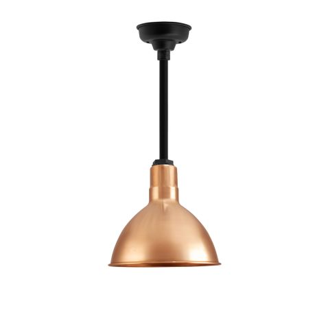 10" Wilcox LED, 995-Natural Raw Copper, Mounting in 100-Black