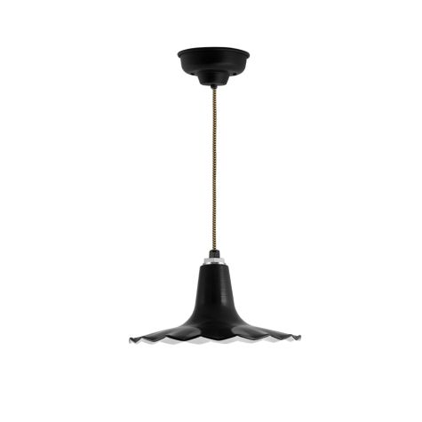 16" Seaside LED, 100-Black, CSBG-Black & Gold Cloth Cord