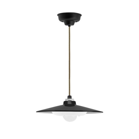 12" Conoco LED, 100-Black, CSBG-Black & Gold Cloth Cord, Domed Lens