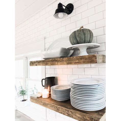 Barn Light Mini Artesia Sconce, 100-Black, G33 Mini  Straight Arm Gooseneck Arm | Photo Courtesy of Louise Swelstad