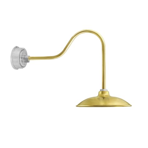 12" Sinclair LED, 997-Natural Raw Brass, G24 Gooseneck Arm