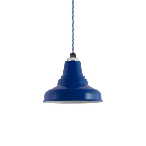 10" Union LED, 700-Royal Blue, CSUW-Blue & White Cloth Cord