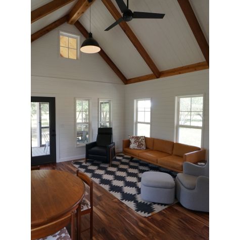 20” Wilcox Vented Cord Hung Pendants, 100-Black, Circle Vent, CSBW - Black & White Clot | Photo Courtesy of Kangaroom Systems