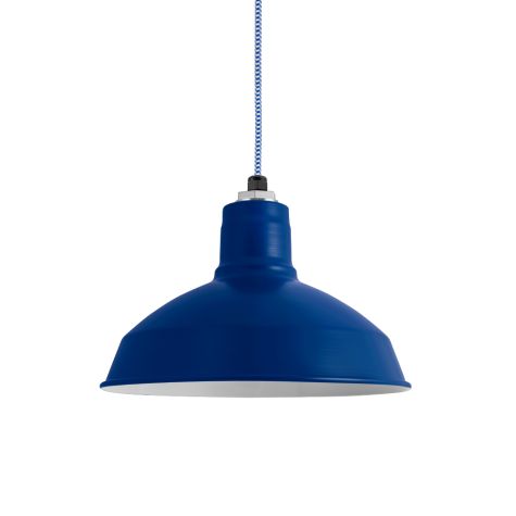 14" Dino LED, 700-Royal Blue, CSUW-Blue & White Cloth Cord