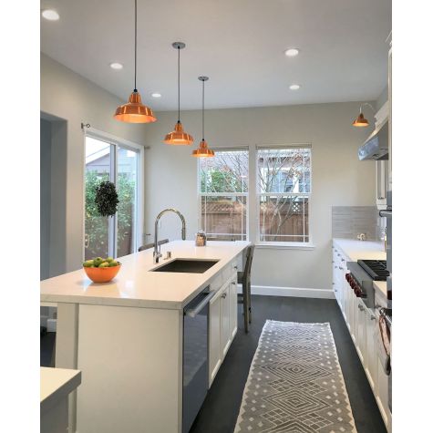 12" Avalon, 995-Raw Copper, CMG-Grey Cotton Cord | Photo Courtesy of Homeowner