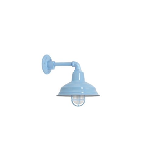11" Bomber Nautical LED, 765-Delphite, CGG-Standard Cast Guard, FST-Frosted Glass, G4 Straight Arm