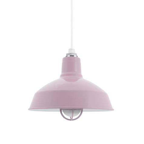 14" Dino Nautical LED, 790-Lavender, CGG-Standard Cast Guard, FST-Frosted Glass, TWH-White Cotton Twist Cord