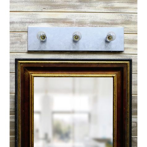 Vanity Stripe Light, 3-Light, 975-Galvanized