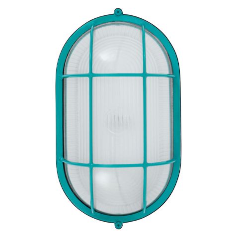 Amidships Bulkhead Wall Mount Light Fixture, Large, 390-Teal