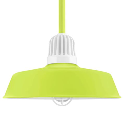 20" Scrimmage, 380-Chartreuse, Heat Sink in 200-White, Mounting in 380-Chartreuse, CGG-Standard Cast Guard in 200-White, CGG-Standard Cast Guard, RIB-Ribbed Glass